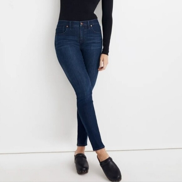 Everlane Womens Size 28 The Ankle Dark Blue Mid Rise Jeans Minimalist Denim - Picture 6 of 14